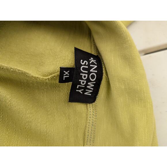 NWT Known Supply Matcha Green Flared Leggings - Size XL Organic Cotton Lounge - Picture 4 of 11